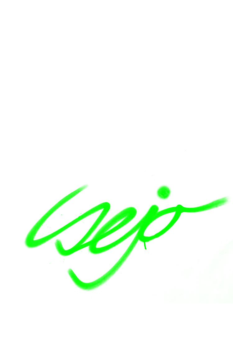Sejos Name in grüner Sprühfarbe.